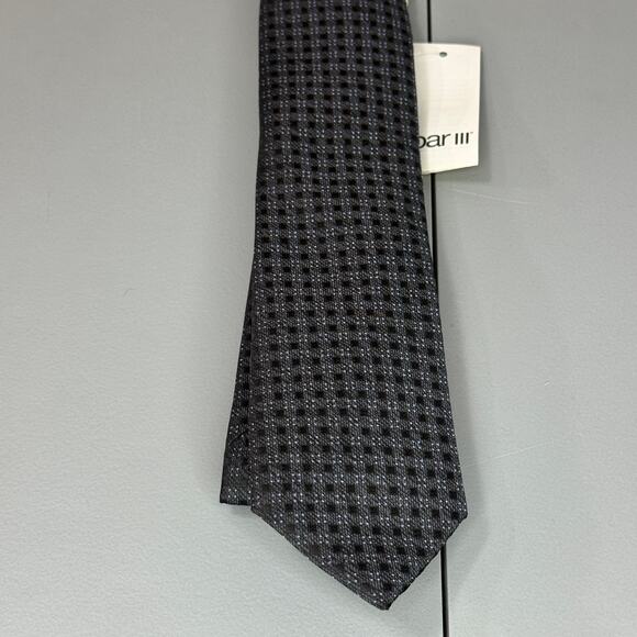 Barr III Mens Tie Nitro Heat Black Silk Blend New With Tags - Picture 3 of 12